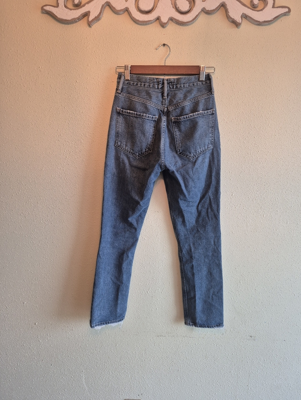 Agolde High Rise Riley Crop Jeans Size 24 - Picture 3 of 8